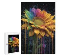 1000 PCS Jigsaw Puzzles Colorful Sunflower Painting-1 Adult Jigsaw Puzzles Enhance Memory Educational Challenge Toys Educational Games 1000 PCS