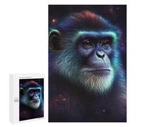 1000 PCS Jigsaw Puzzles- Cosmic Monkey Portrait-2 Jigsaw for Adults Relaxing Games Staycation Kill Time Deal As Gifts for The Whole Family 1000 PCS
