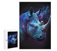 1000 PCS Jigsaw Puzzles- Cosmic Rhino Art Print Jigsaw for Adults Relaxing Games Staycation Kill Time Deal As Gifts for The Whole Family 1000 PCS
