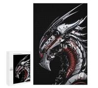 1000 PCS Jigsaw Puzzles Cybernetic Dragon Head Jigsaws for Adults Anti-Stress Toys Staycation Kill Time Parent-child Interaction 1000 PCS