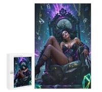 1000 PCS Jigsaw Puzzles Dark Fantasy Queen Jigsaw for Teenagerss Precision Cutting Fun Activities at Home Challenging Game And Family Play 1000 PCS