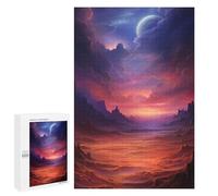 1000 PCS Jigsaw Puzzles- Desert Planet Sunset Landscape Jigsaw for Adults Relaxing Games Staycation Kill Time Deal As Gifts for The Whole Family 1000 PCS