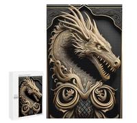 1000 PCS Jigsaw Puzzles- Dragon Sovereign Art Deco Jigsaw for Adults Relaxing Games Staycation Kill Time Deal As Gifts for The Whole Family 1000 PCS