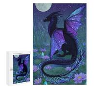 1000 PCS Jigsaw Puzzles Enchanted Night Dragon Pond Adult Jigsaw Puzzles Enhance Memory Educational Challenge Toys Educational Games 1000 PCS