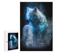 1000 PCS Jigsaw Puzzles- Enchanted Wolf Spirit Art Print -2 Jigsaw for Adults Relaxing Games Staycation Kill Time Deal As Gifts for The Whole Family 1000 PCS