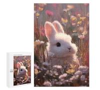 1000 PCS Jigsaw Puzzles Floral Rabbit Fantasy Jigsaw Puzzles for Teenagers Stress Reliever Train Your Brain And Hands Learning Educational Toys 1000 PCS