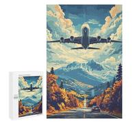 1000 PCS Jigsaw Puzzles for Adults A380 Plane Illustration Jigsaws for Adults DIY Toys Analysis And Logic Unique Gifts for Birthday And Christmas 1000 PCS