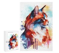 1000 PCS Jigsaw Puzzles for Adults Abstract Bobtail Cat Jigsaw Puzzle Hands-on Game But Fun And Humorous Birthday And Unique Gifts 1000 PCS
