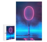 1000 PCS Jigsaw Puzzles for Adults Aesthetic Tennis Racket Jigsaw for Adults Brain Teaser Game Birthday Present Difficult And Challenge 1000 PCS