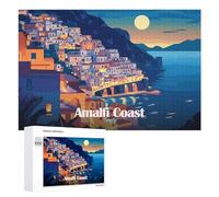 1000 PCS Jigsaw Puzzles for Adults Amalfi Coast Italy at Night Puzzle for Adults DIY Toys Precision Cutting Unique Gifts for Birthday And Christmas 1000 PCS