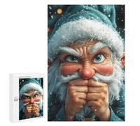 1000 PCS Jigsaw Puzzles for Adults Angry Christmas Elf Funny Jigsaw for Adults Relax Games Hand Speed Race for Is Ideal As A Gift 1000 PCS