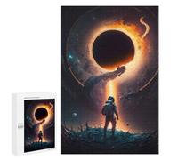 1000 PCS Jigsaw Puzzles for Adults Astronaut Near Black Hole Jigsaws for Adults DIY Toys Analysis And Logic Unique Gifts for Birthday And Christmas 1000 PCS