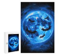 1000 PCS Jigsaw Puzzles for Adults Bats Flying in Front of Blue Moon Puzzle for Adults Anti-Stress Toys A Work of Art Difficult And Challenge 1000 PCS