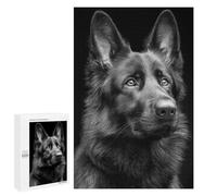 1000 PCS Jigsaw Puzzles for Adults Black German Shepherd Portrait Puzzle for Adults Anti-Stress Toys A Work of Art Difficult And Challenge 1000 PCS