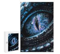 1000 PCS Jigsaw Puzzles for Adults Blue Dragon Eye Jigsaw for Adults Brain Teaser Game Birthday Present Difficult And Challenge 1000 PCS