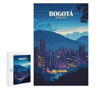 1000 PCS Jigsaw Puzzles for Adults Bogotá Colombia Cityscape at Night Puzzle for Adults Anti-Stress Toys A Work of Art Difficult And Challenge 1000 PCS