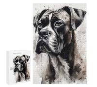 1000 PCS Jigsaw Puzzles for Adults Boxer Dog Loyal Companion Jigsaw for Adults Relax Games Hand Speed Race for Is Ideal As A Gift 1000 PCS