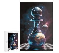 1000 PCS Jigsaw Puzzles for Adults Chess Piece on Cosmic Board Teenagers Puzzles Hands-on Game Improve Memory Parent-child Interaction 1000 PCS