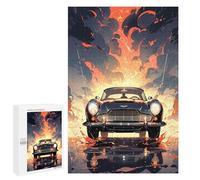 1000 PCS Jigsaw Puzzles for Adults Classic Car in Dramatic Sky Jigsaw for Adults Relax Games Hand Speed Race for Is Ideal As A Gift 1000 PCS