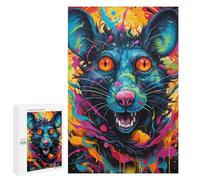 1000 PCS Jigsaw Puzzles for Adults Colorful Abstract Mouse Artwork Jigsaw for Adults Family Games Presents for Women Parent-child Interaction 1000 PCS