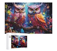 1000 PCS Jigsaw Puzzles for Adults Colorful Forest Owls Teenagers Puzzles Hands-on Game Improve Memory Parent-child Interaction 1000 PCS