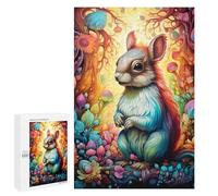 1000 PCS Jigsaw Puzzles for Adults Colorful Forest Squirrel Jigsaw for Adults Family Games Presents for Women Parent-child Interaction 1000 PCS
