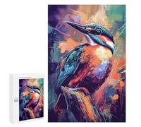 1000 PCS Jigsaw Puzzles for Adults Colorful Kingfisher Painting Jigsaw for Adults Relax Games Hand Speed Race for Is Ideal As A Gift 1000 PCS