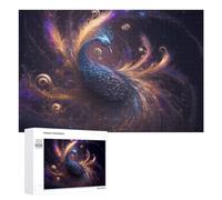 1000 PCS Jigsaw Puzzles for Adults Cosmic Peacock Fantasy Puzzles for Adults DIY Toys Home Decoration Difficult And Challenge 1000 PCS