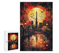 1000 PCS Jigsaw Puzzles for Adults Crimson Dusk Tokyo at Sunset Jigsaws for Adults DIY Toys Analysis And Logic Unique Gifts for Birthday And Christmas 1000 PCS