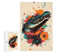 1000 PCS Jigsaw Puzzles for Adults Crocodile Wall Art Bold Decor for Wildlife Enthusiasts Alligator Vinyl Art Jigsaws for Adults DIY Toys Analysis And Logic Unique Gifts for Birthday And Christmas 1