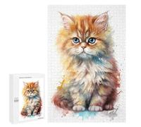 1000 PCS Jigsaw Puzzles for Adults Cute Baby Persian Cat Puzzles for Adults Fun Games Precision Cutting Birthday And Unique Gifts 1000 PCS