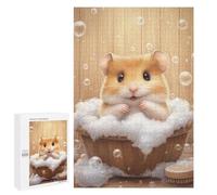 1000 PCS Jigsaw Puzzles for Adults Cute Hamster Bath Time Jigsaw for Adults Relax Games Hand Speed Race for Is Ideal As A Gift 1000 PCS