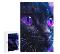1000 PCS Jigsaw Puzzles for Adults Cute Purple Cat Jigsaw for Adults Brain Teaser Game Birthday Present Difficult And Challenge 1000 PCS
