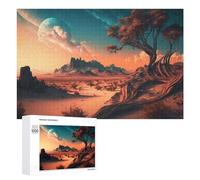 1000 PCS Jigsaw Puzzles for Adults Distant Planet Over Desert Landscape Jigsaw for Adults Relax Games For Family Fun for Is Ideal As A Gift 1000 PCS