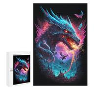 1000 PCS Jigsaw Puzzles for Adults Dragon's Fiery Breath Puzzles for Adults DIY Toys Home Decoration Difficult And Challenge 1000 PCS