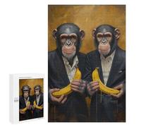 1000 PCS Jigsaw Puzzles for Adults Dressed Banana Monkeys Adult Puzzles Toy Wall Decor But Fun And Humorous Parent-child Interaction 1000 PCS