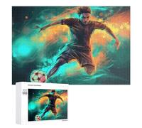 1000 PCS Jigsaw Puzzles for Adults Dynamic Soccer Player in Action -3 Jigsaw for Adults Relax Games For Family Fun for Is Ideal As A Gift 1000 PCS