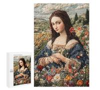 1000 PCS Jigsaw Puzzles for Adults Embroidered Mona Lisa Jigsaw for Adults Relax Games Hand Speed Race for Is Ideal As A Gift 1000 PCS