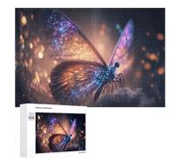1000 PCS Jigsaw Puzzles for Adults Enchanted Butterfly Glittering Wings Teenagers Puzzles Hands-on Game Improve Memory Parent-child Interaction 1000 PCS