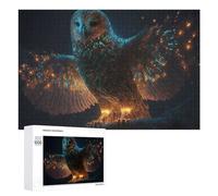 1000 PCS Jigsaw Puzzles for Adults Enchanted Glowing Owl Artwork Jigsaw for Adults Relax Games For Family Fun for Is Ideal As A Gift 1000 PCS