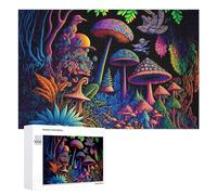 1000 PCS Jigsaw Puzzles for Adults Enchanted Mushroom Forest -3 Puzzles for Adults DIY Toys Home Decoration Difficult And Challenge 1000 PCS
