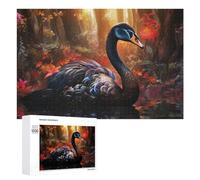 1000 PCS Jigsaw Puzzles for Adults Enchanted Swan in Autumn Forest Jigsaw for Adults Relax Games For Family Fun for Is Ideal As A Gift 1000 PCS