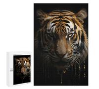 1000 PCS Jigsaw Puzzles for Adults Evil Tiger Fluid Dripping Jigsaw for Adults Relax Games Hand Speed Race for Is Ideal As A Gift 1000 PCS