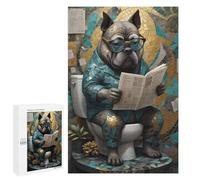 1000 PCS Jigsaw Puzzles for Adults Fat Dog Toilet Jigsaw for Adults Brain Teaser Game Birthday Present Difficult And Challenge 1000 PCS