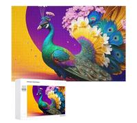 1000 PCS Jigsaw Puzzles for Adults Floral Peacock Art Print Puzzles for Adults DIY Toys Home Decoration Difficult And Challenge 1000 PCS