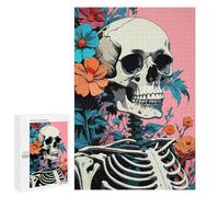 1000 PCS Jigsaw Puzzles for Adults Floral Skeleton Pop Art 4 Puzzle for Adults Anti-Stress Toys A Work of Art Difficult And Challenge 1000 PCS