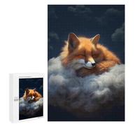 1000 PCS Jigsaw Puzzles for Adults Fox Dreams on Cloud Jigsaw for Adults Family Games Presents for Women Parent-child Interaction 1000 PCS
