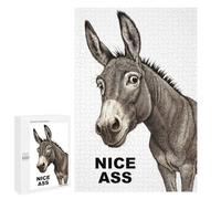 1000 PCS Jigsaw Puzzles for Adults Funny Nice Ass Donkey Jigsaw Puzzle Hands-on Game But Fun And Humorous Birthday And Unique Gifts 1000 PCS