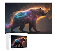 1000 PCS Jigsaw Puzzles for Adults Galactic Bear Cosmic Majesty -1 Jigsaw for Adults Relax Games For Family Fun for Is Ideal As A Gift 1000 PCS