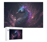 1000 PCS Jigsaw Puzzles for Adults Galactic Peacock Cosmic Beauty in Flight Teenagers Puzzles Hands-on Game Improve Memory Parent-child Interaction 1000 PCS